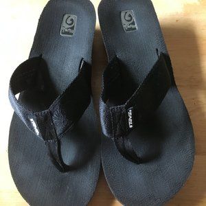 Teva Black Mush Wedge Flip Flop
